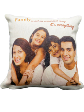 Personalised Square  Shape Linen Cushion 